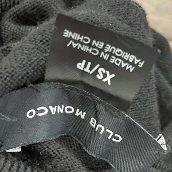 Club Monaco 100% Wool Turtleneck Sweater, Black - Size XS - Picture 3 of 4